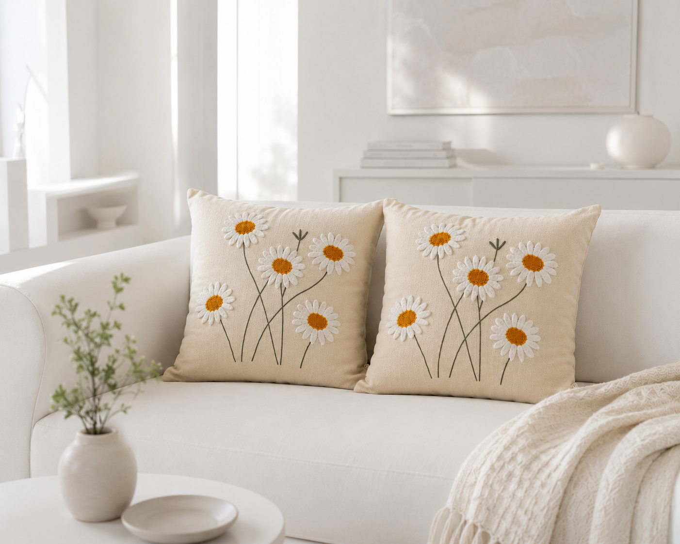 Daisy Meadow Cushion Cover