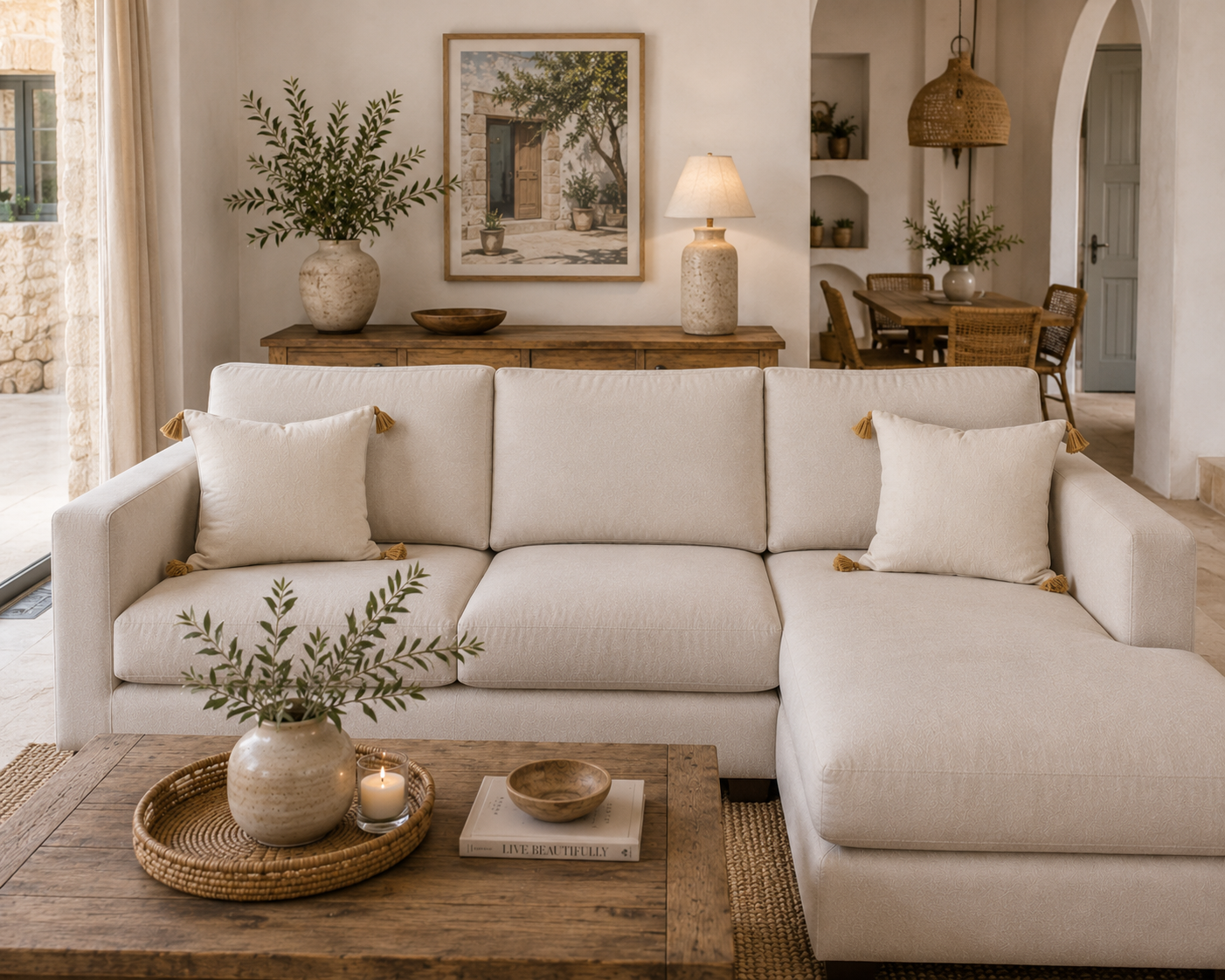 Sand Tassel Cushion Cover