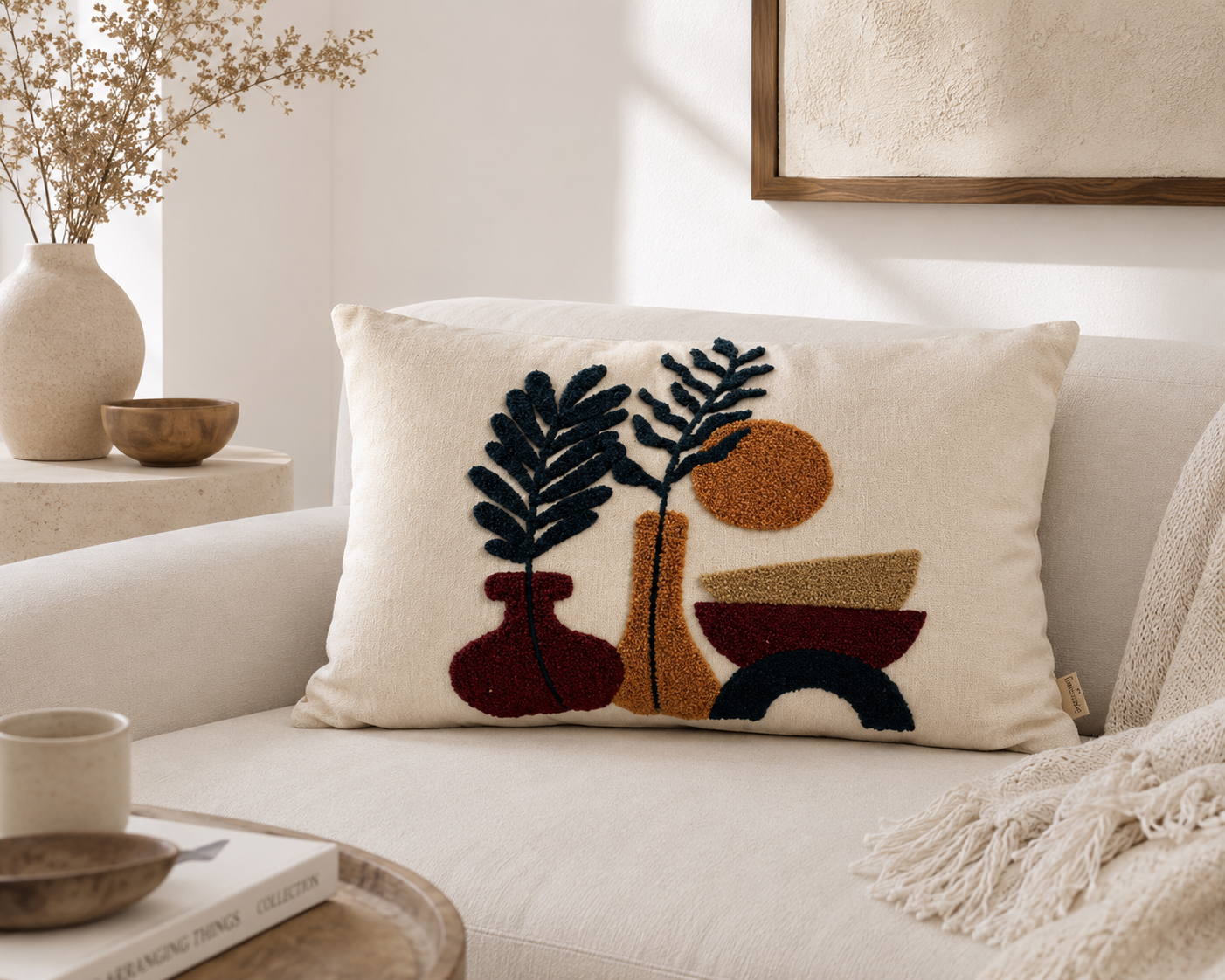 Sunset Vase Lumbar Cushion Cover