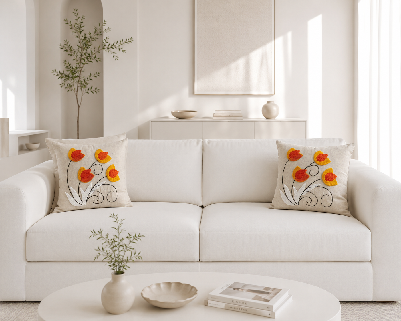 Tulip Bloom Cushion Cover