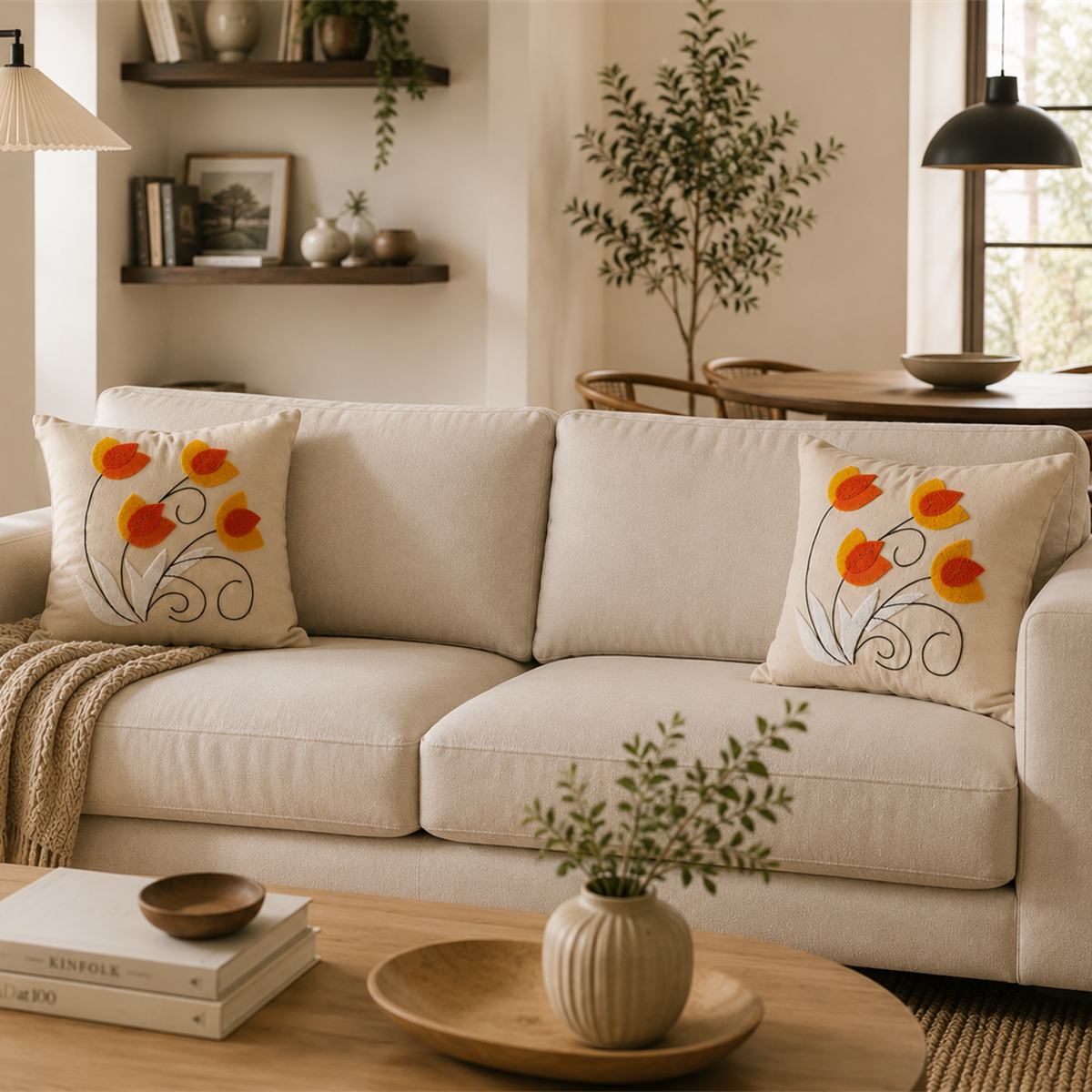 Tulip Bloom Cushion Cover