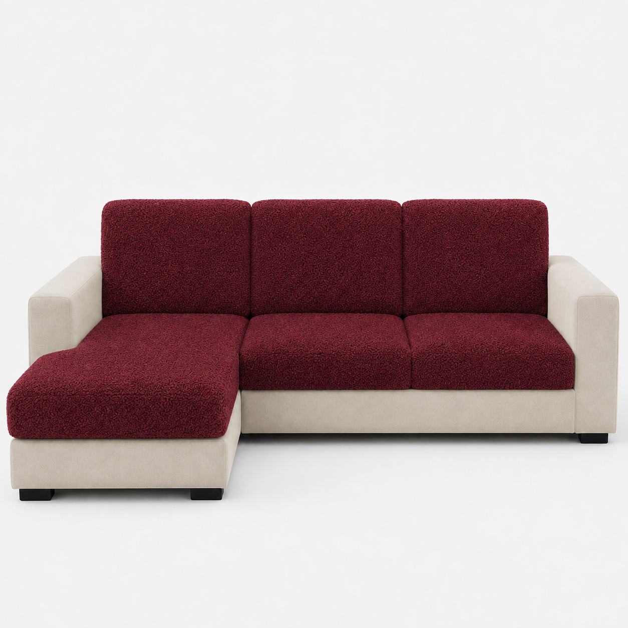 Teddy Cushion Slip Cover Burgundy