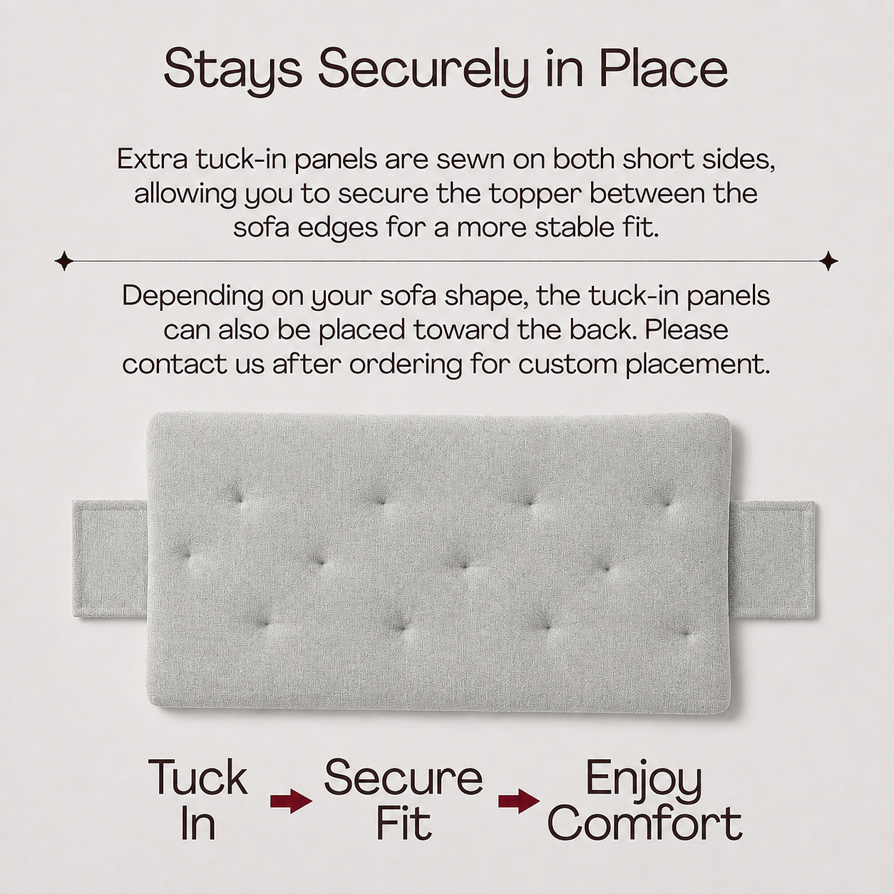 Linen Sofa Topper Light Gray