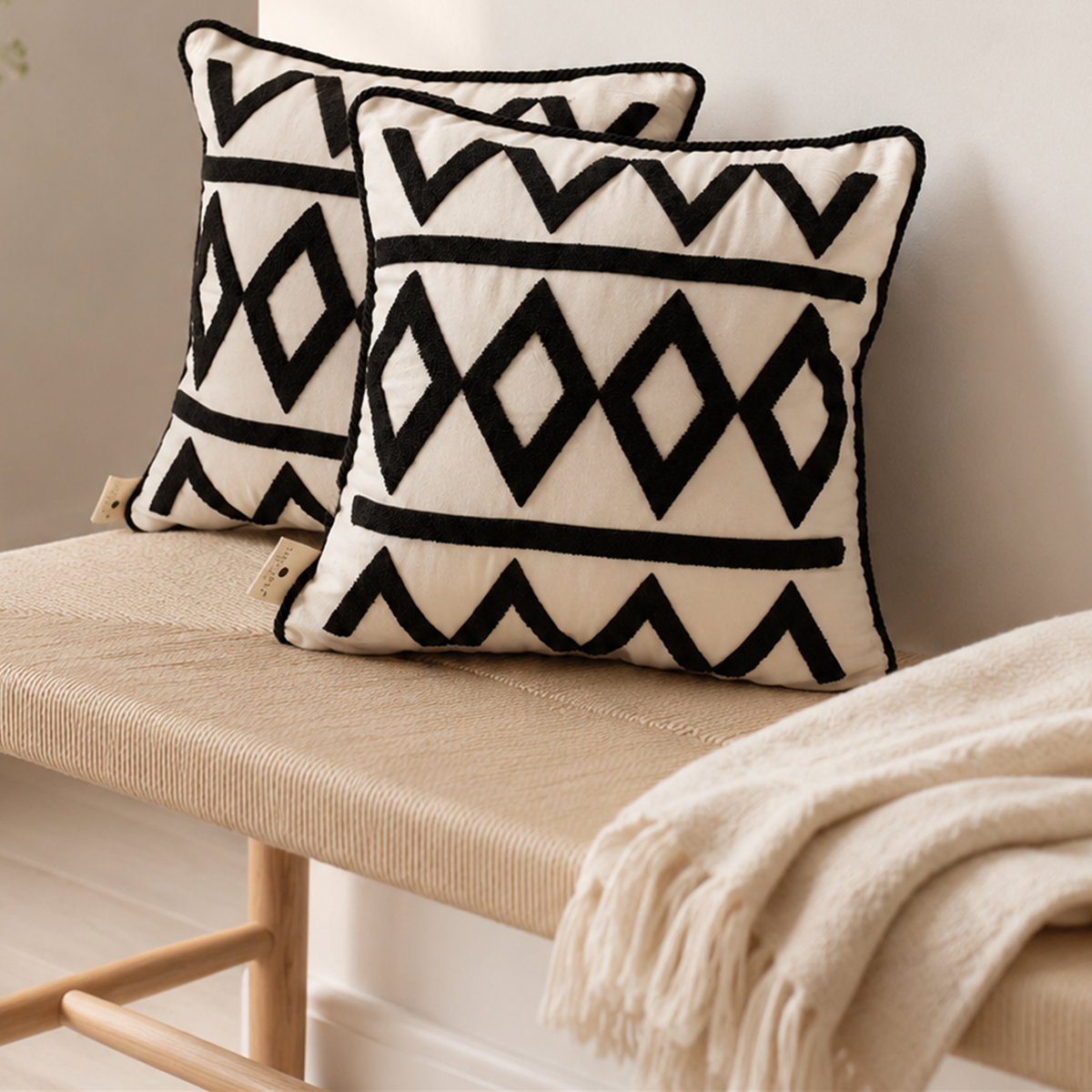 Black Diamond Cushion Cover