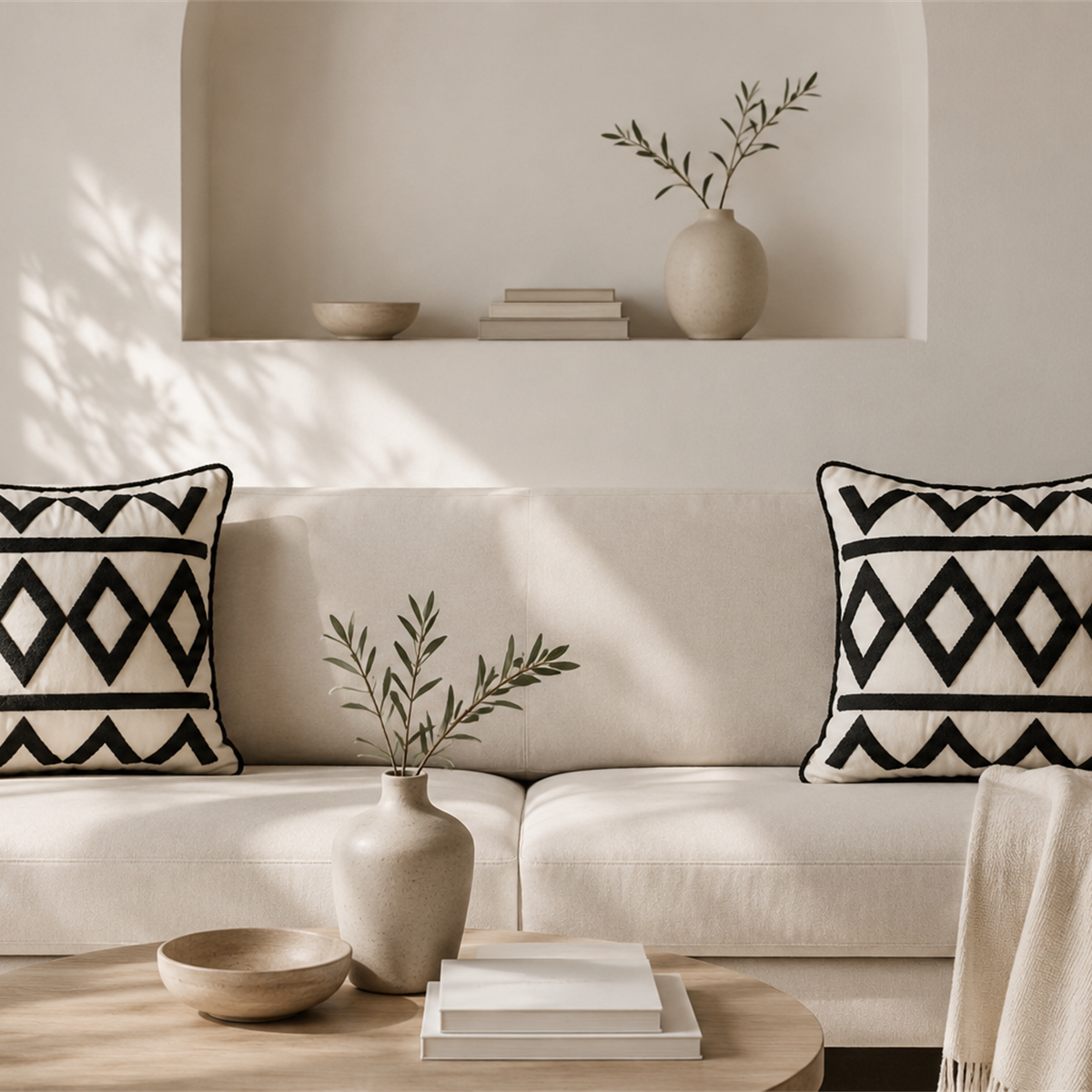 Black Diamond Cushion Cover