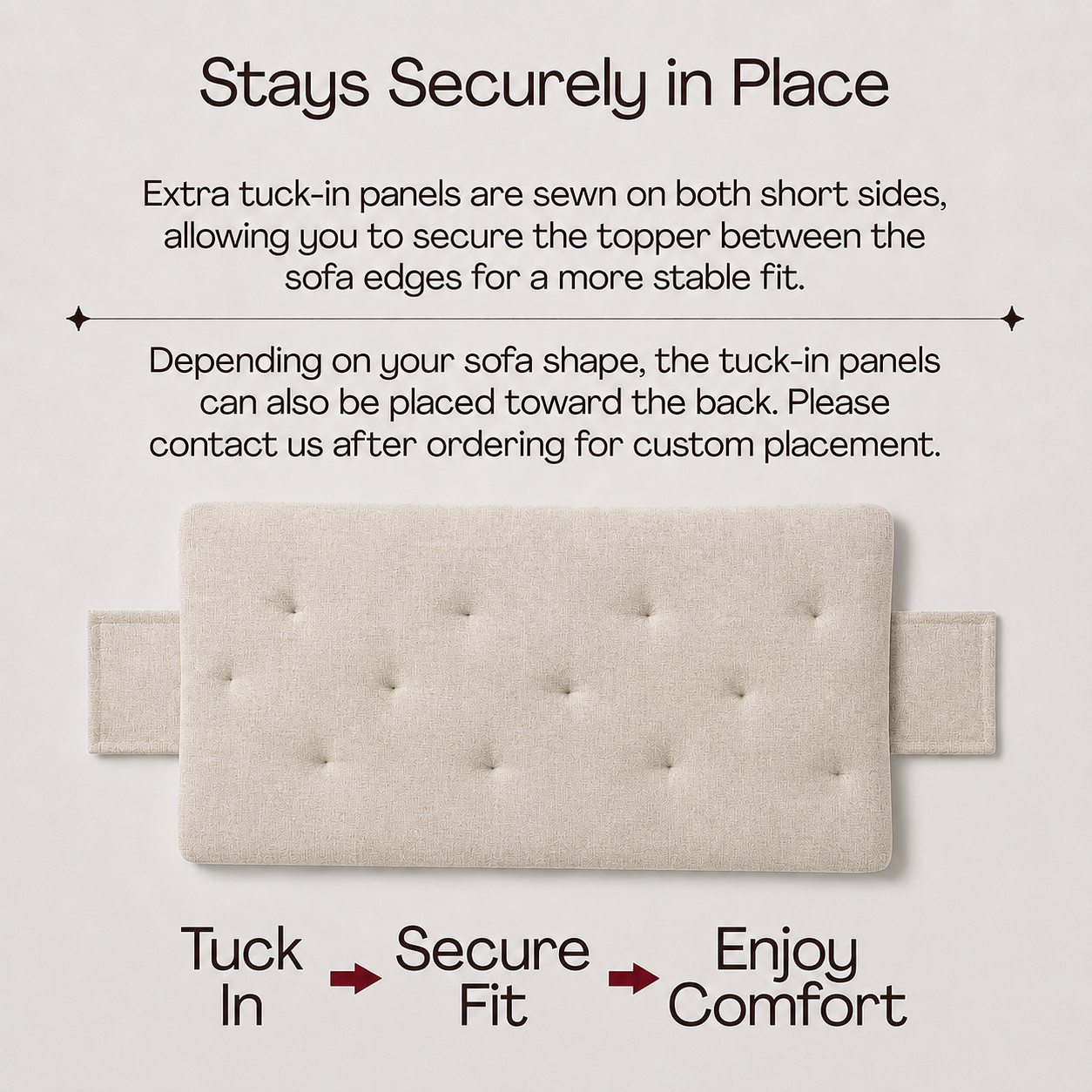 Linen Sofa Topper Natural
