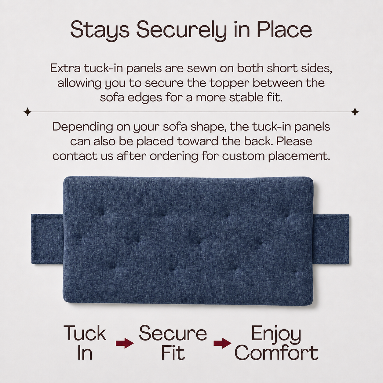 Linen Sofa Topper Indigo