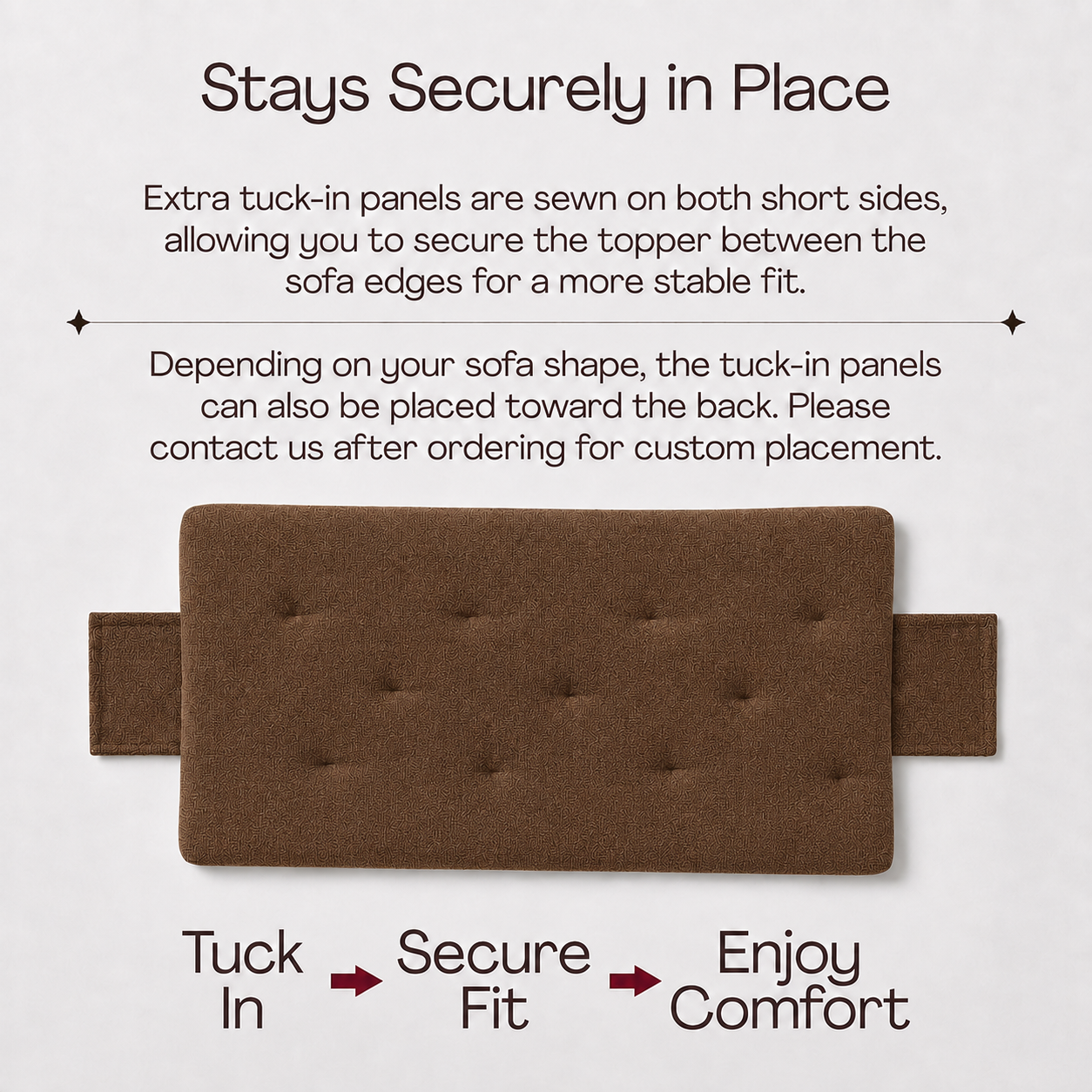 Linen Sofa Topper Camel