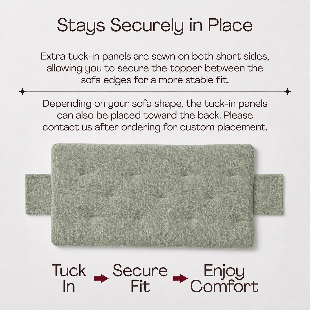 Linen Sofa Topper Sage Mist