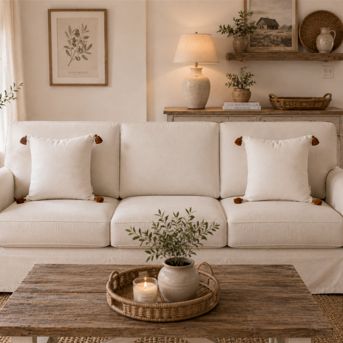 Cocoa Tassel Cushion Cover
