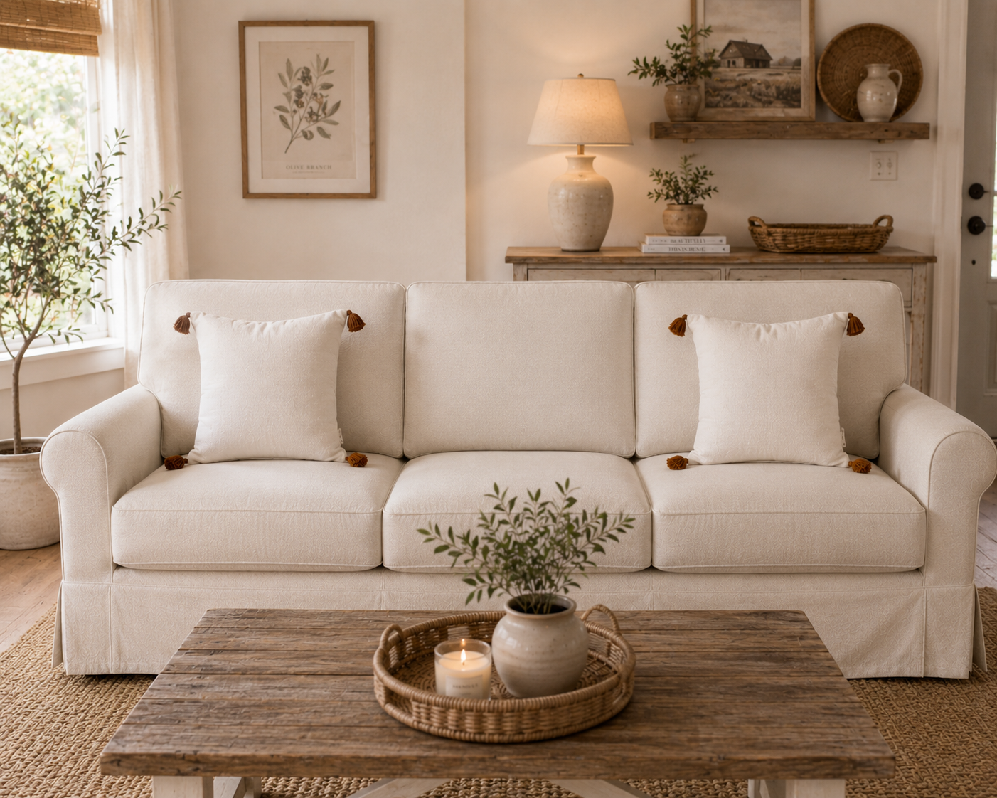 Cocoa Tassel Cushion Cover