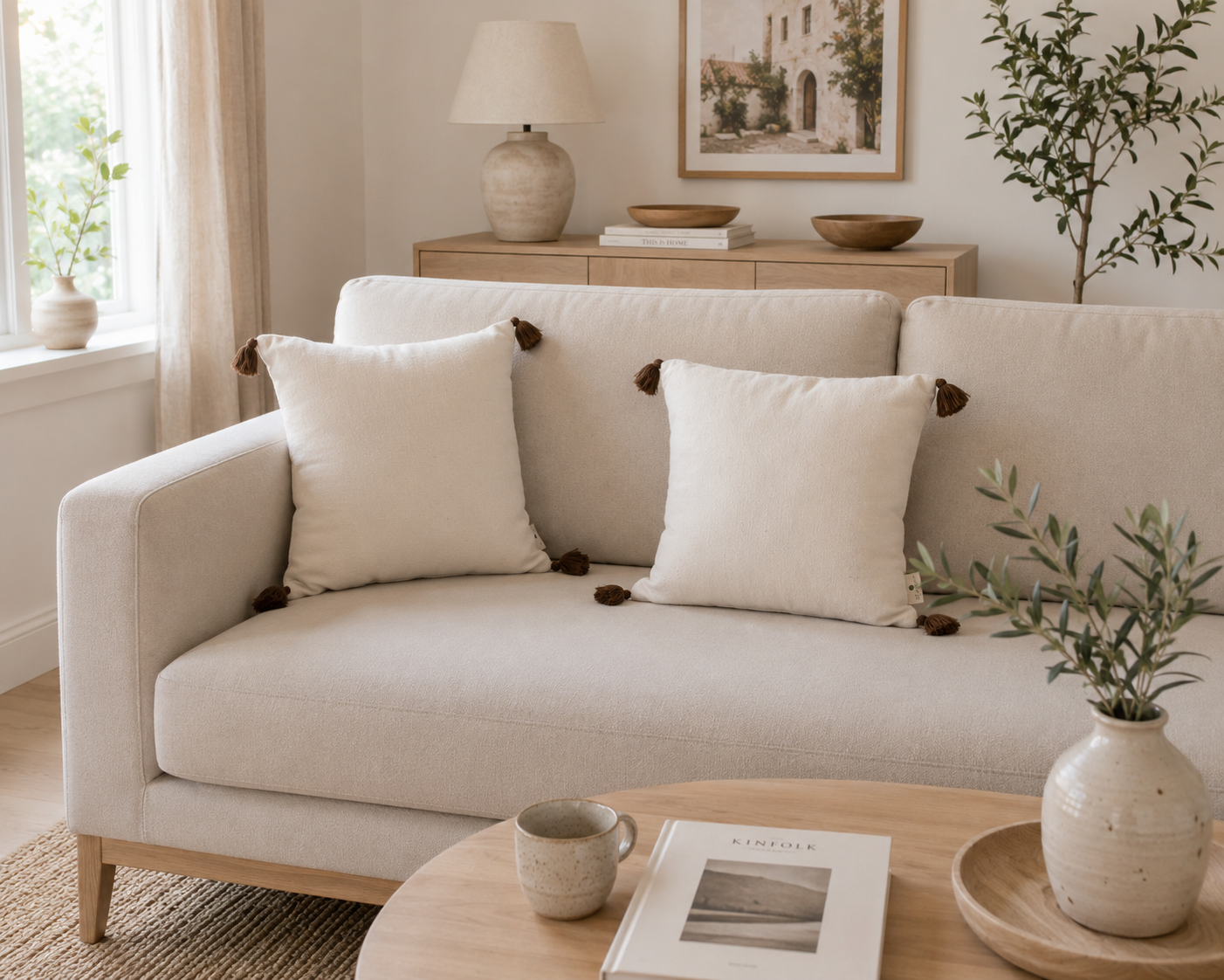 Cocoa Tassel Cushion Cover