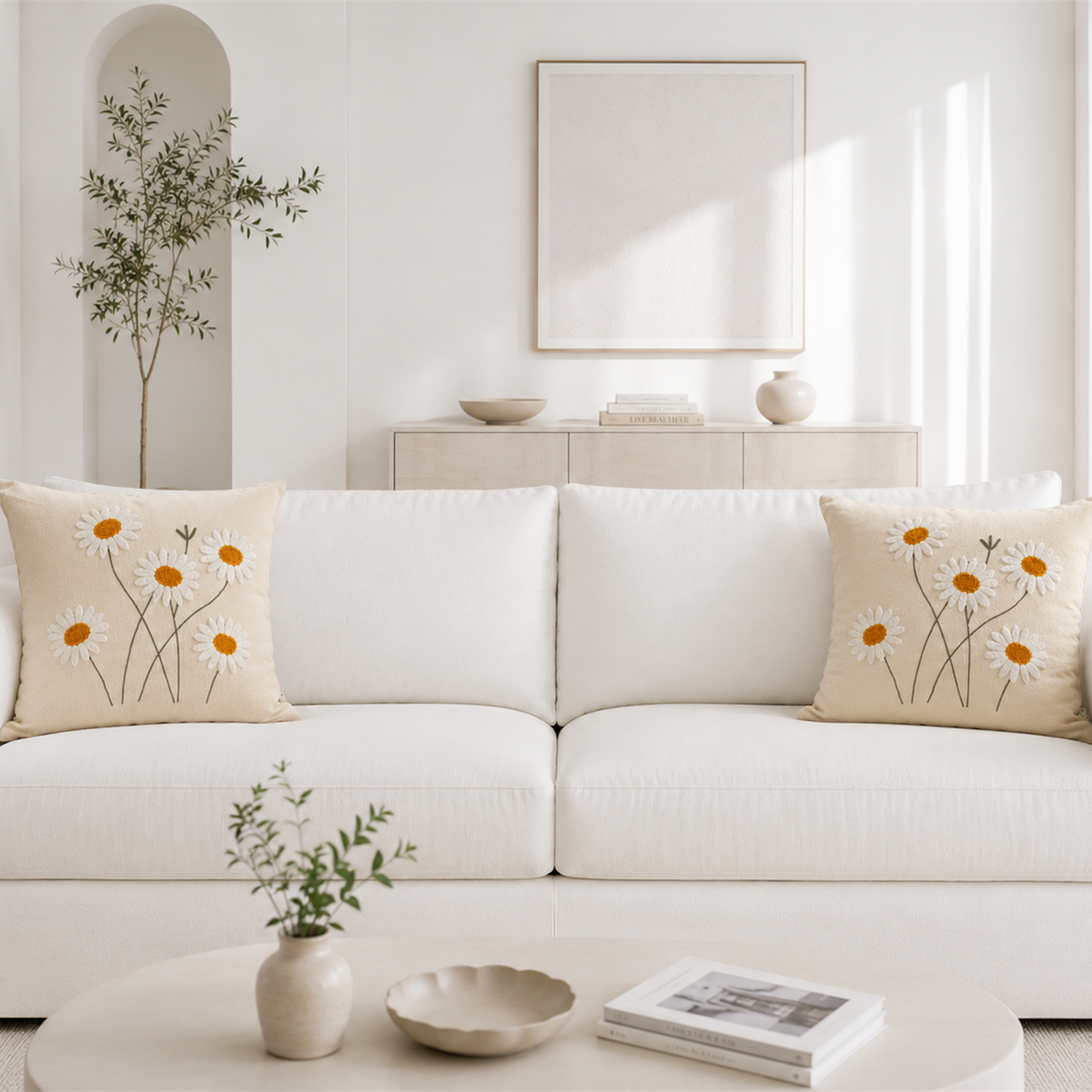 Daisy Meadow Cushion Cover