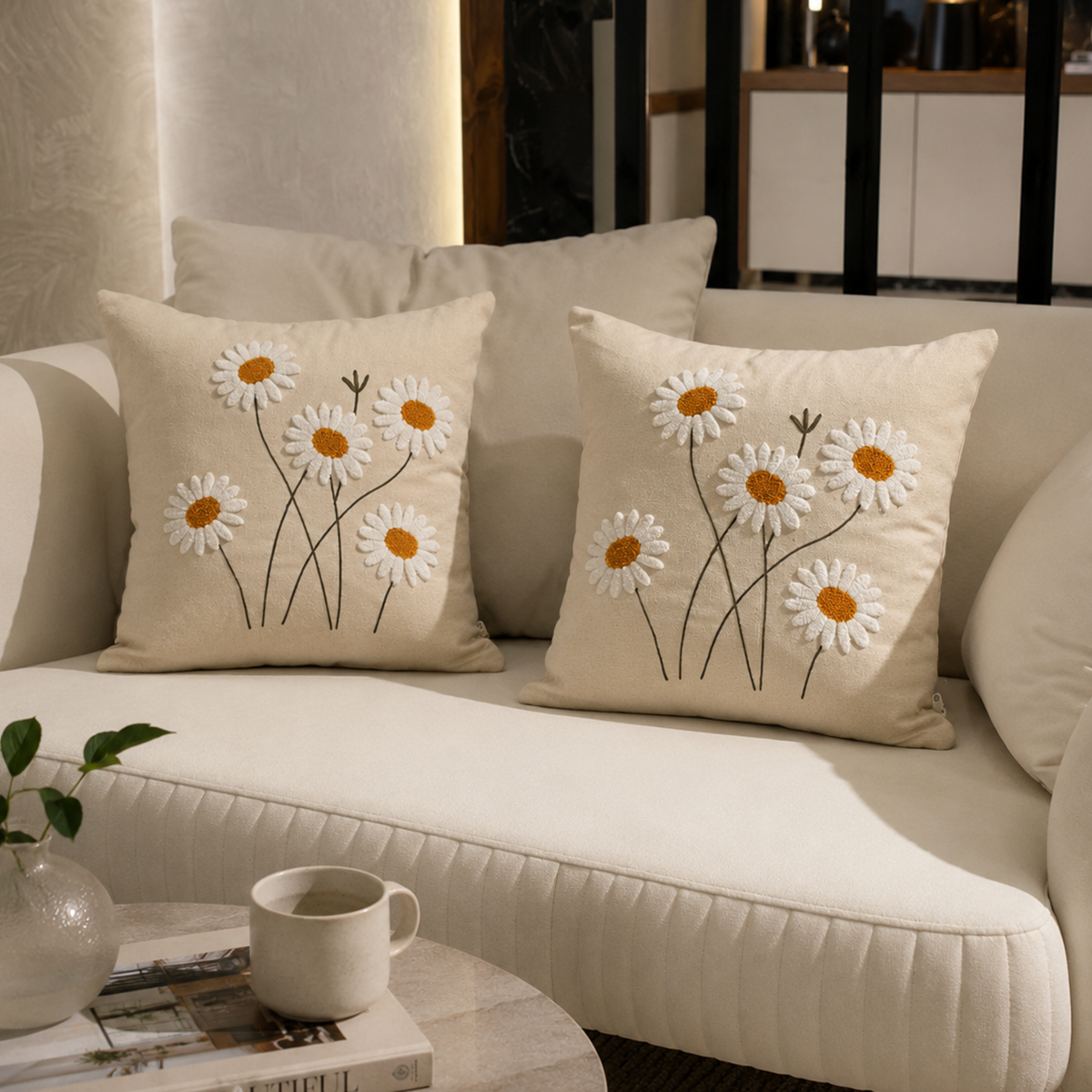 Daisy Meadow Cushion Cover