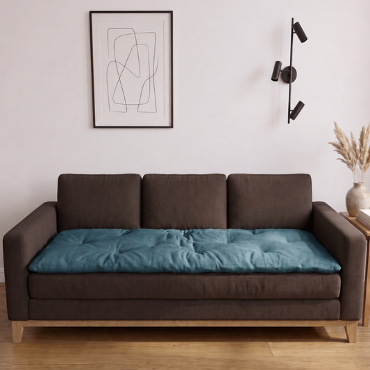 Linen Sofa Topper Indigo