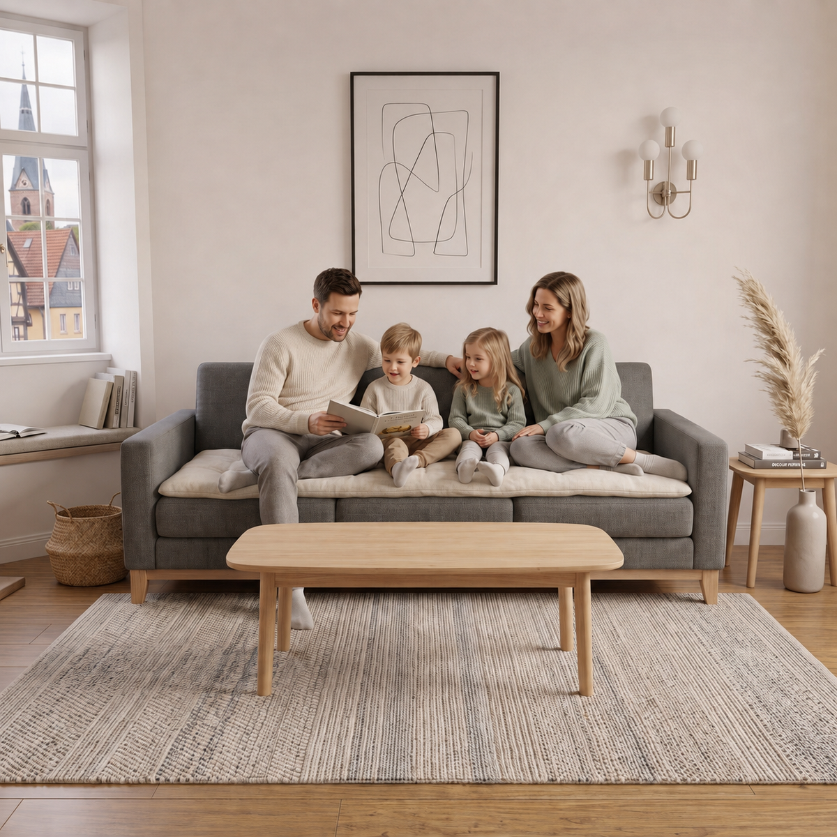 Linen Sofa Topper Natural
