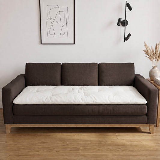 Linen Sofa Topper Off White