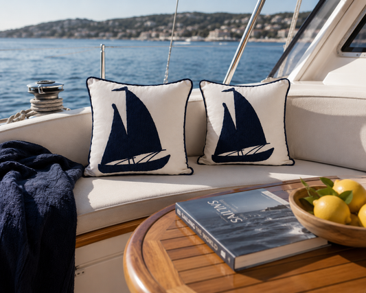 Sailing Boat Pillow Cover