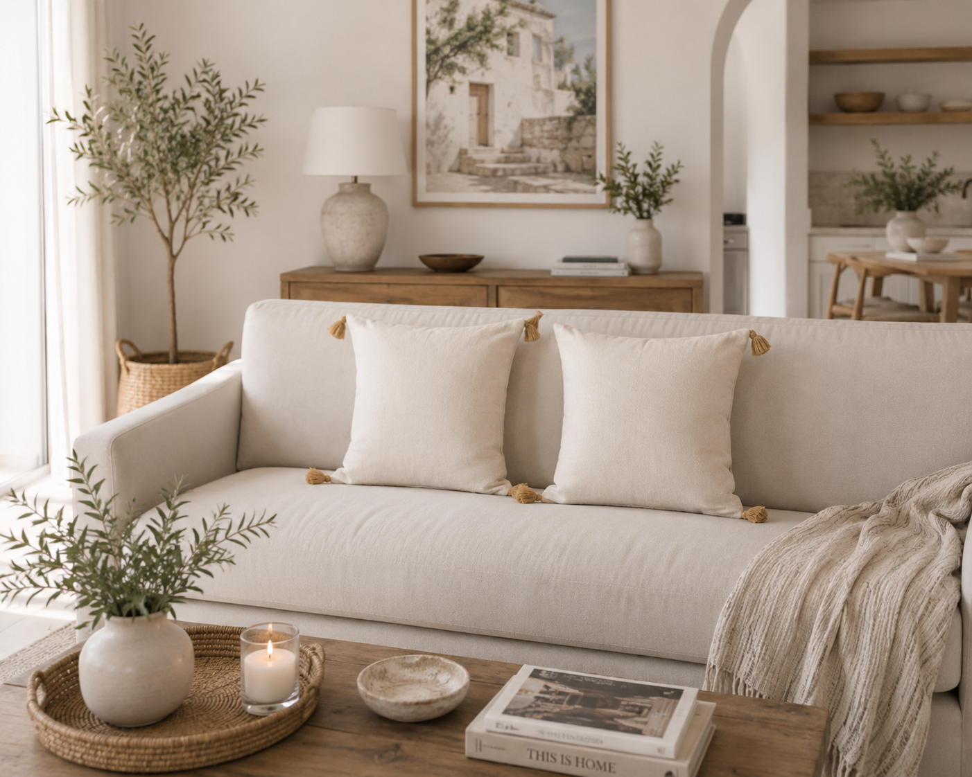 Sand Tassel Cushion Cover