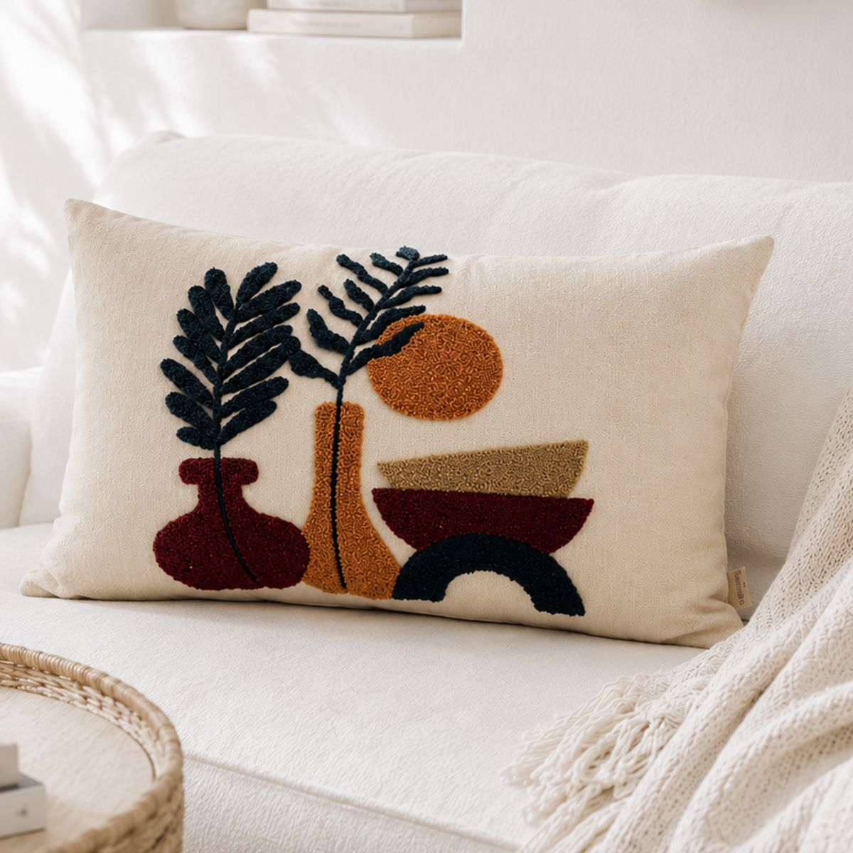 Sunset Vase Lumbar Cushion Cover