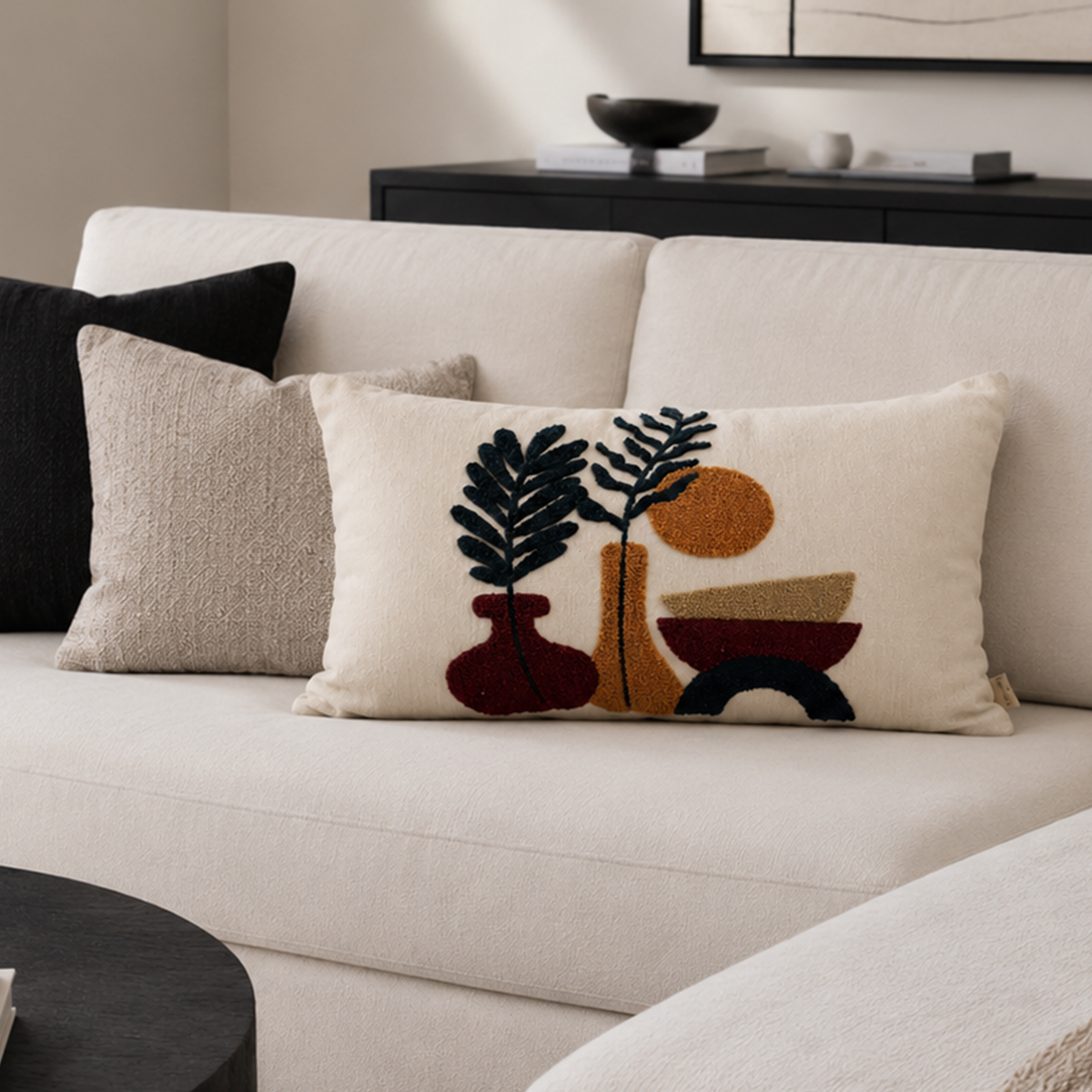 Sunset Vase Lumbar Cushion Cover