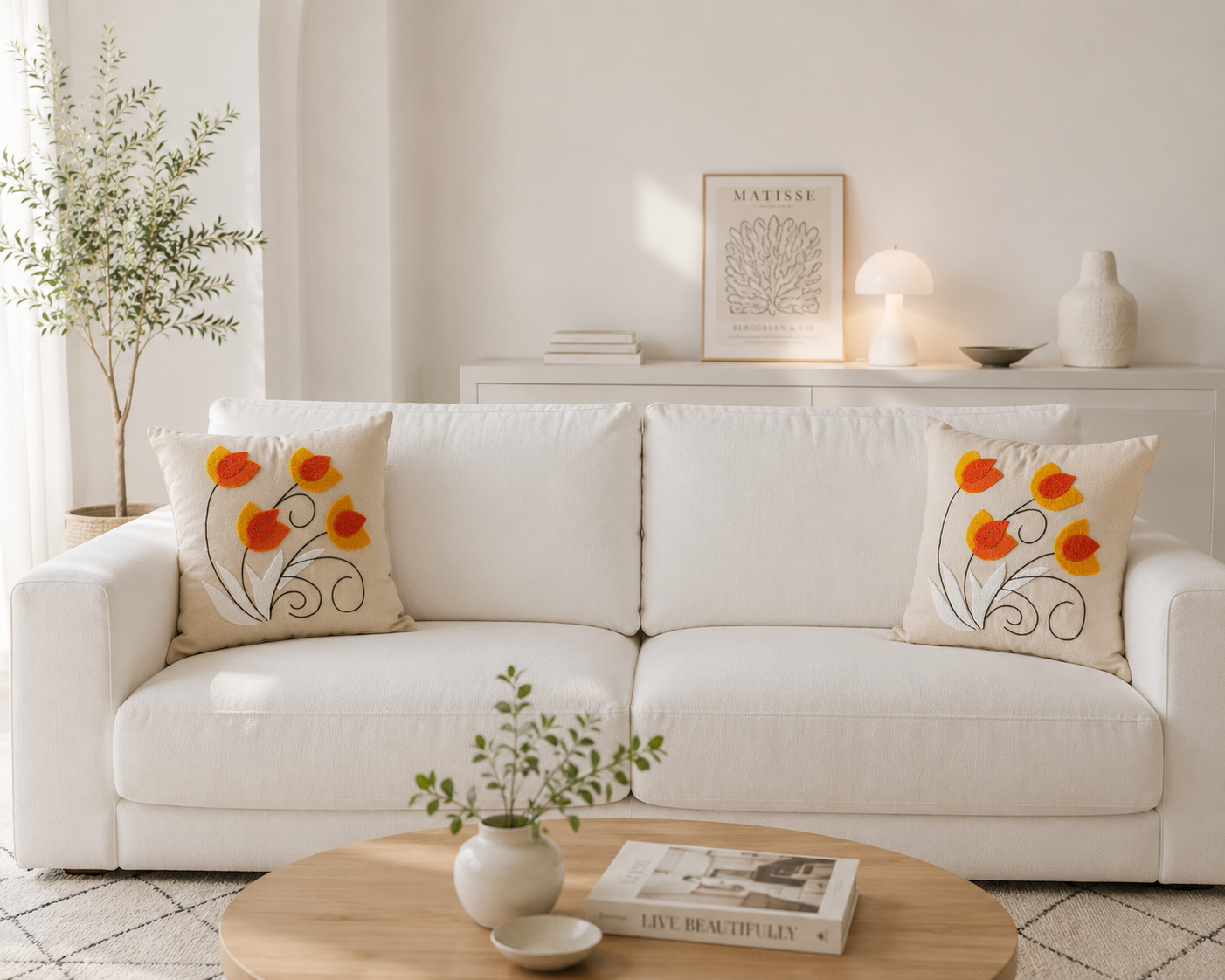 Tulip Bloom Cushion Cover