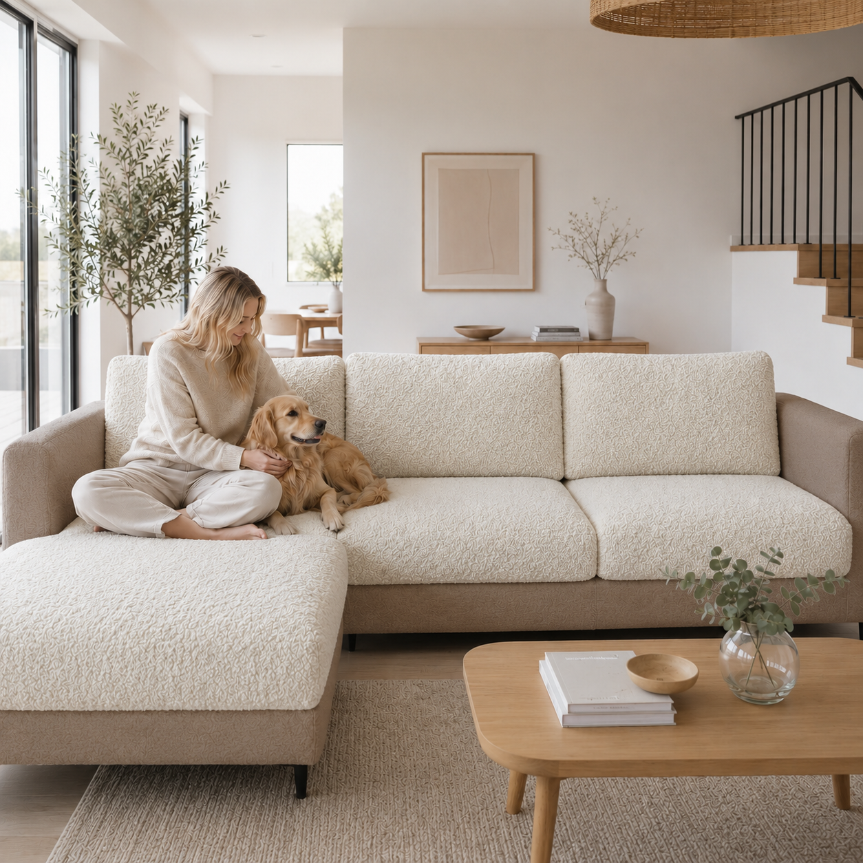 Teddy Cushion Slip Cover Cream