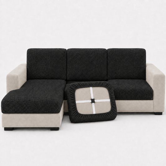 Teddy Cushion Slip Cover Black