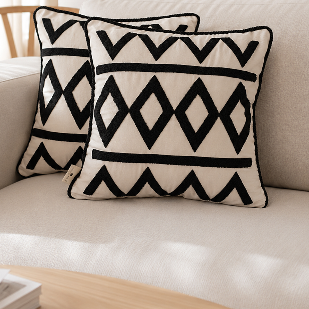 Black Diamond Cushion Cover