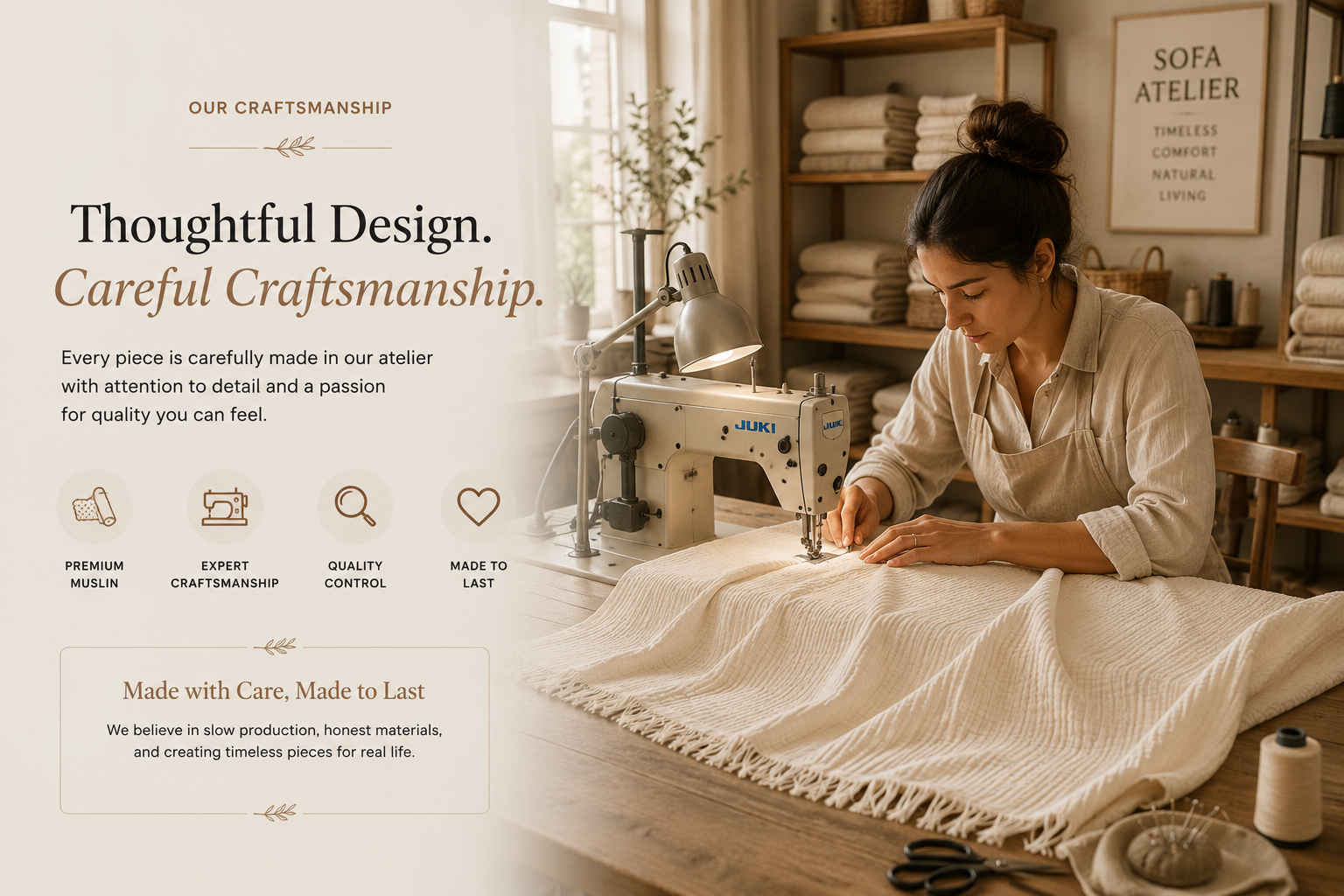 Made With Care.Designed to Fit.