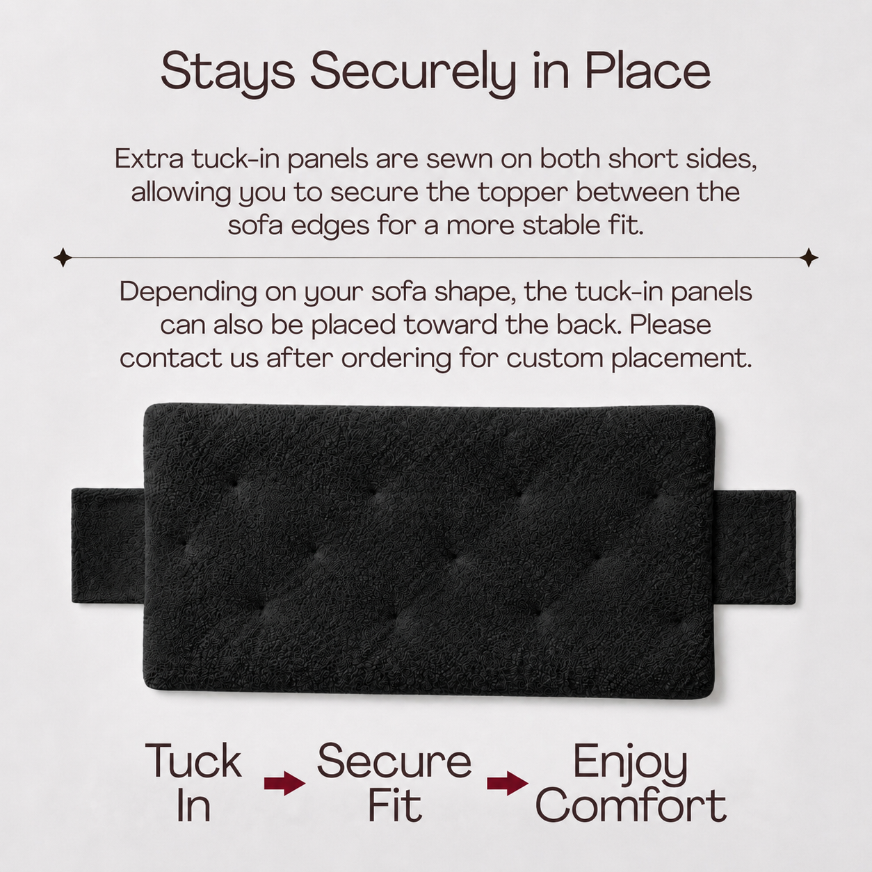 Teddy Sofa Topper Black