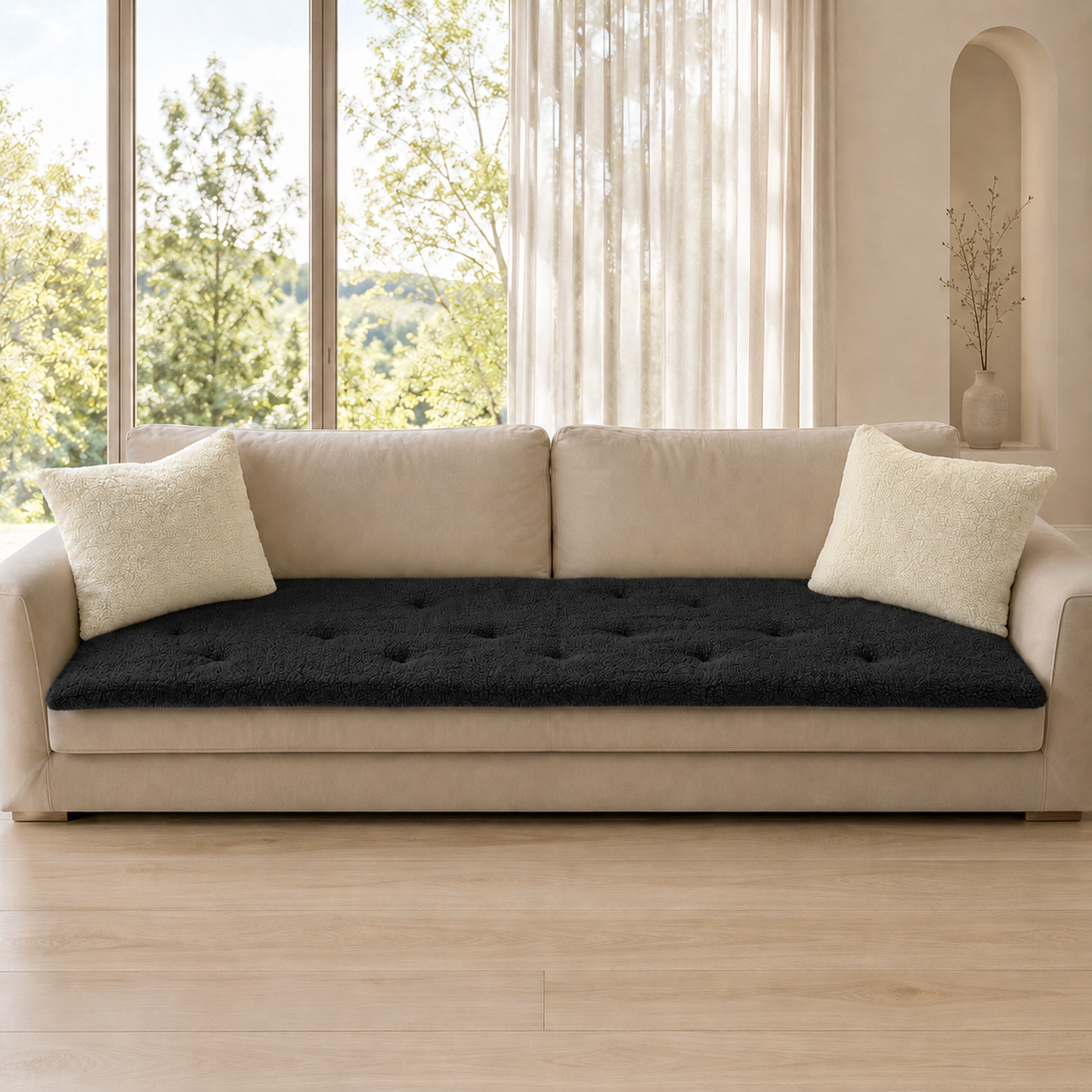 Teddy Sofa Topper Black
