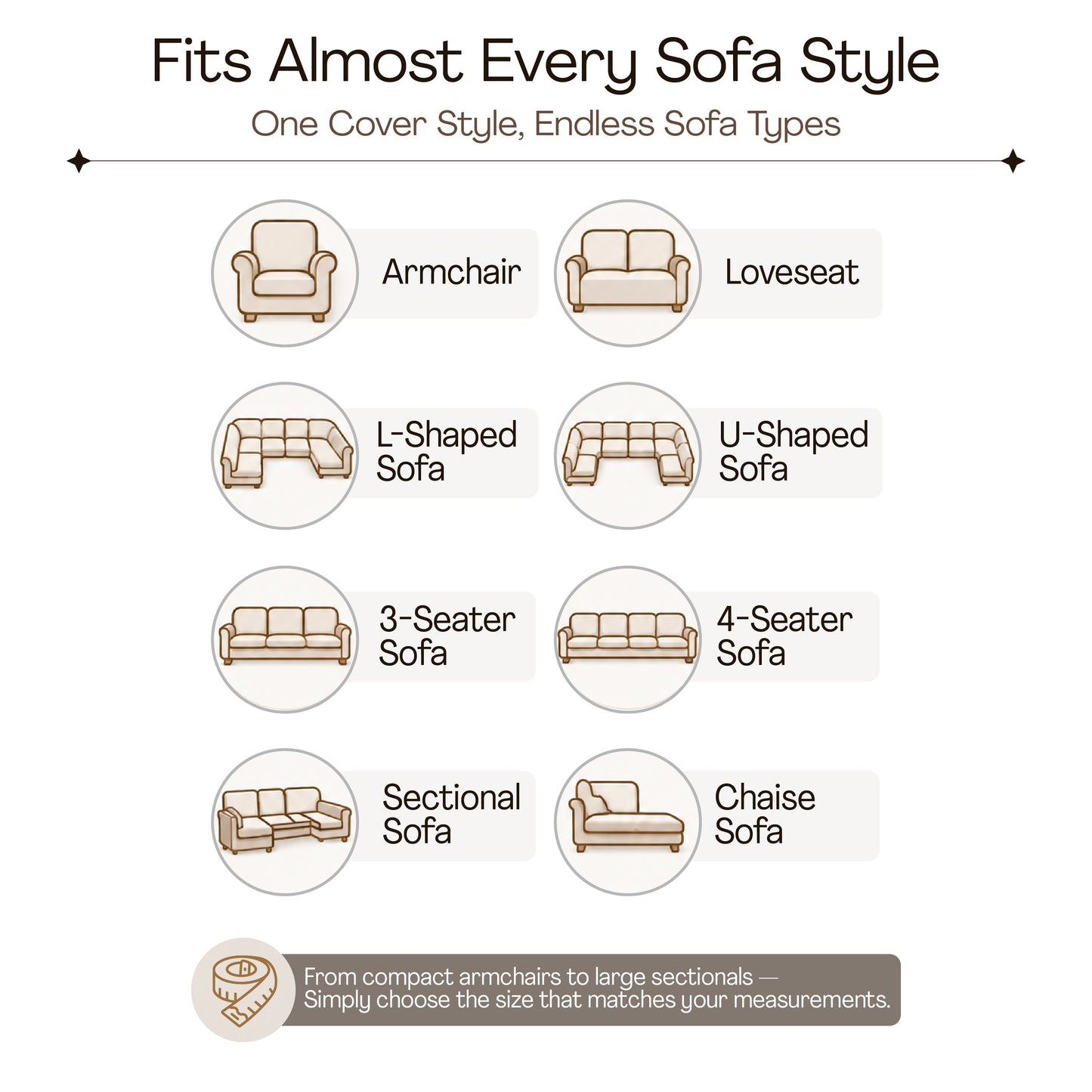Waffle Sofa Cover - Cinnamon